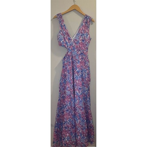 Nicholas Women's Floral Orchid Pink Maxi Dress Size 8 - Picture 8 of 11